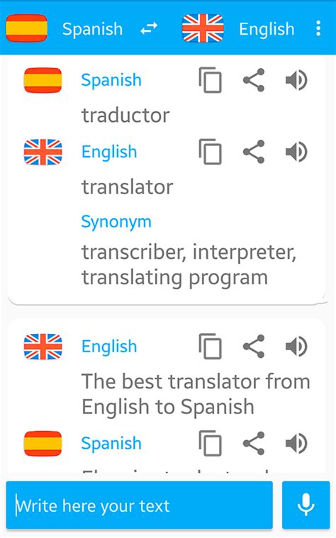 Translation into Spanish